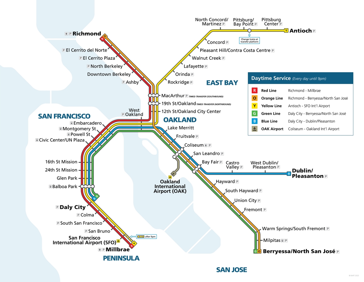 San Francisco metro map